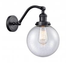 Innovations Lighting 515-1W-BK-G204-8 - Beacon - 1 Light - 8 inch - Matte Black - Adjustable Sconce