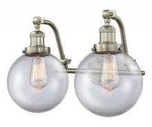 Innovations Lighting 515-2W-SN-G202-8 - Beacon - 2 Light - 18 inch - Brushed Satin Nickel - Adjustable Bath Vanity Light