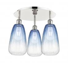 Innovations Lighting 516-3C-PN-G480-6SB - Brookhaven Almond - 3 Light - 18 inch - Polished Nickel - Flush Mount