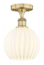 Innovations Lighting 616-1F-BB-G1217-8WV - White Venetian - 1 Light - 8 inch - Brushed Brass - Semi-Flush Mount