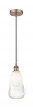 Innovations Lighting 616-1P-AC-G480-6OP - Brookhaven Almond - 1 Light - 6 inch - Antique Copper - Cord hung - Mini Pendant