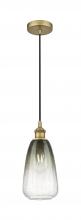 Innovations Lighting 616-1P-BB-G480-6SL - Brookhaven Almond - 1 Light - 6 inch - Brushed Brass - Cord hung - Mini Pendant