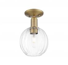 Innovations Lighting 716-1C-BB-G458-7CL - Preston - 1 Light - 6 inch - Brushed Brass - Semi-Flush Mount