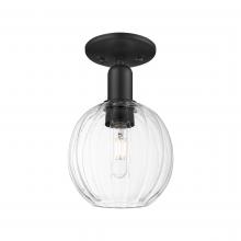 Innovations Lighting 716-1C-BK-G458-7CL - Preston - 1 Light - 6 inch - Matte Black - Semi-Flush Mount