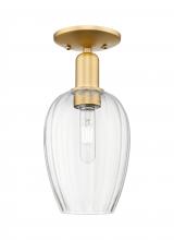 Innovations Lighting 716-1C-SG-G457-6CL - Preston - 1 Light - 6 inch - Satin Gold - Semi-Flush Mount
