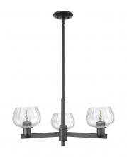 Innovations Lighting 716-3CR-BK-G92 - Fenton - 3 Light - 28 inch - Matte Black - Stem hung - Flush Mount