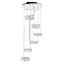 CWI Lighting 1044P24-601-R-6C - Madeline 4000K LED Chandelier With Chrome Finish