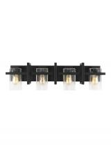 Generation Lighting 4441504-112 - Mitte transitional 4-light bath in midnight black finish