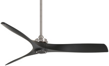 Minka-Aire F853-BN/CL - AVIATION - 60" CEILING FAN BLACK W/ NICKEL