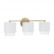 Capital 153031RE-549 - 3-Light Metal Vanity in Matte White with Matte Brass Interior