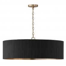 Capital 450741KR - 4-Light Chandelier in Matte Brass - Handcrafted Wood in Black Stain