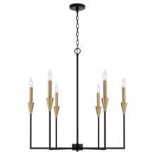 Capital 451961AB - 6-Light Chandelier in Black and Aged Brass