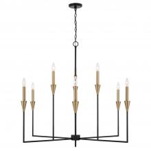 Capital 451991AB - 8-Light Chandelier in Black and Aged Brass