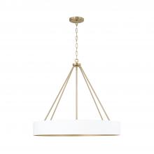 Capital 453041RE - 4-Light Circular Chandelier in Matte White w/ Matte Brass Interior