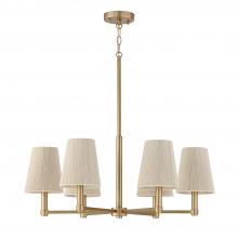 Capital 454561MA - 6-Light Chandelier in Matte Brass with Tapered Natural Rope Shades
