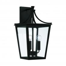 Capital 947931BK - Adair 3-Light Outdoor Wall Lantern in Black with Clear Glass