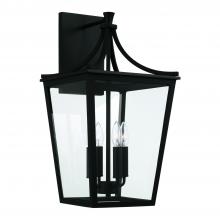 Capital 947941BK - Adair 4-Light Outdoor Wall Lantern in Black with Clear Glass