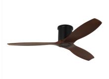 Visual Comfort & Co. Fan Collection 3CNHSM52MBK - Collins 52-inch indoor/outdoor smart hugger fan black w/ walnut blades