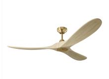 Visual Comfort & Co. Fan Collection 3MAVSM60BBSWWO - Maverick 60 Ceiling Fan in Burnished Brass w/ Washed White Oak Blades
