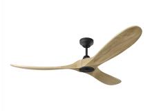 Visual Comfort & Co. Fan Collection 3MAVSM60MBKNH - Maverick Smart 60 Fan in Midnight Black with Natural Honey Blades