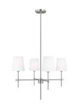 Visual Comfort & Co. Studio Collection 3187204-962 - Baker 4-light indoor ceiling chandelier in brushed nickel silver