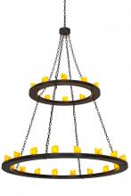 Meyda White 176133 - 60"W Loxley 28 LT Two Tier Chandelier