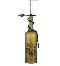 Meyda White 65761 - 3"W Personalized Etched Grapes Wine Bottle Mini Pendant
